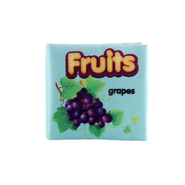 Libro de tela para practicar frutas en inglés 1