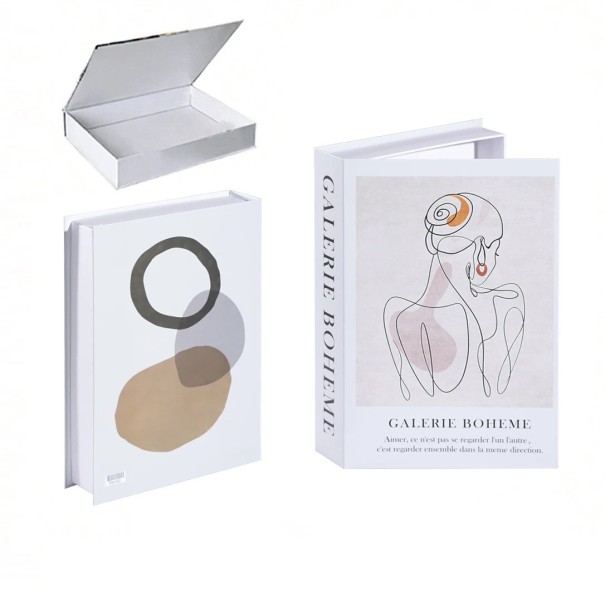 Libro falso decorativo con spazio di archiviazione, apribile, design Galerie Bohème - Decorazione elegante con spazio di archiviazione per interni moderni 1
