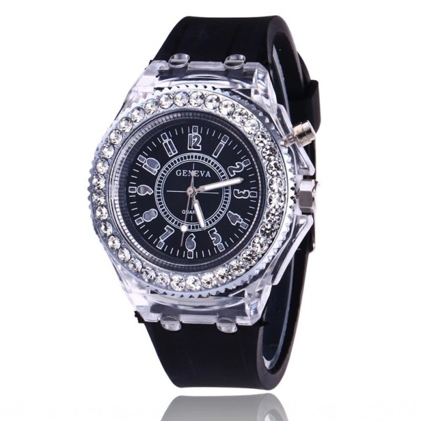 Lichtgevend horloge T1544 zwart
