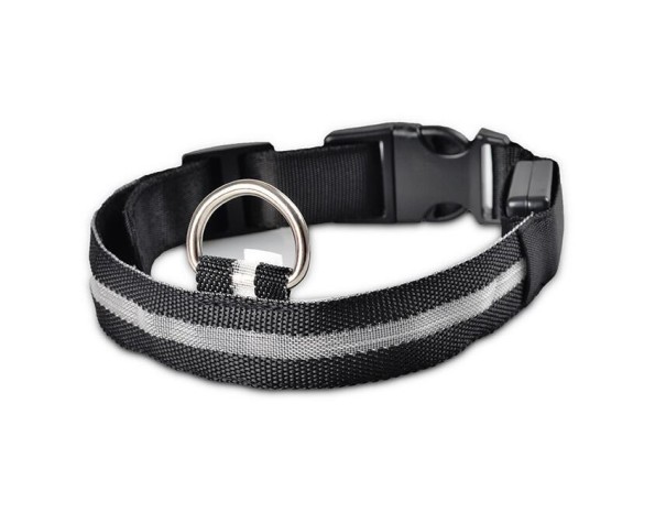 Lichtgevende LED-halsband voor honden groen M
