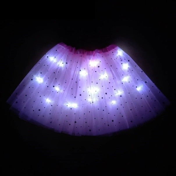 Lichtgevende rok voor meisjes lichtroze