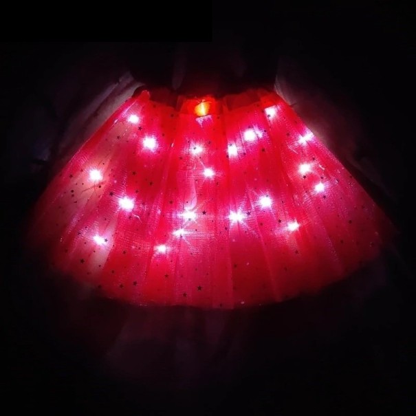 Lichtgevende rok voor meisjes rood