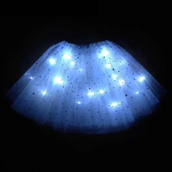 Lichtgevende rok voor meisjes wit