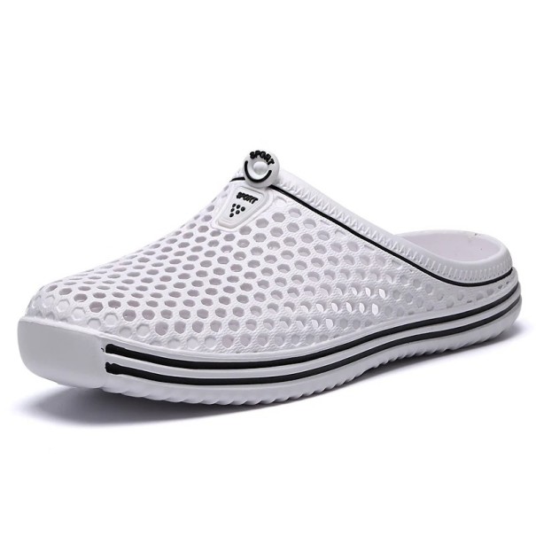 Lichtgewicht pantoffels met gesloten neus Ademend geperforeerd bovenwerk Zachte zool Sporthuisschoenen Luchtige slippers Badkamerschoenen