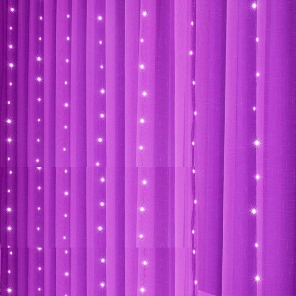 Lichtketting 3 x 1 m 105 LED's paars