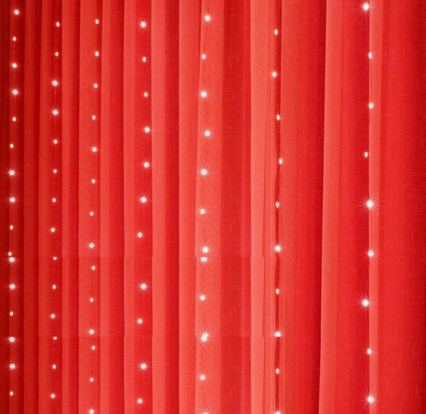 Lichtketting 6 x 3 m 600 LED's rood