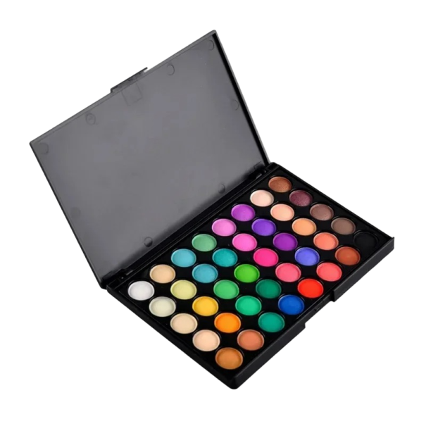 Lidschatten-Palette, Puder-Lidschatten, 40 Farben, matte Lidschatten-Palette, hochpigmentiert, 16,3 x 11,2 x 1,5 cm 2