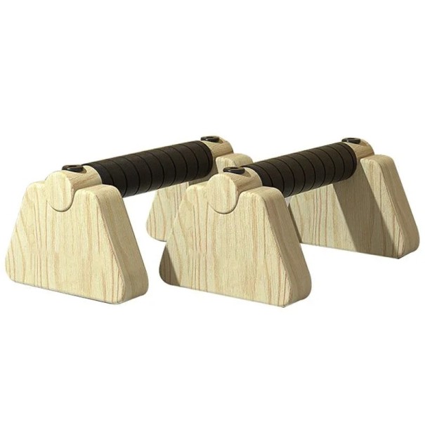 Liegestützgriffe aus Holz 40 cm Buchenholz Parallette für Heimtraining Calisthenics Klimmzüge Push-ups Tragkraft 300 kg 1