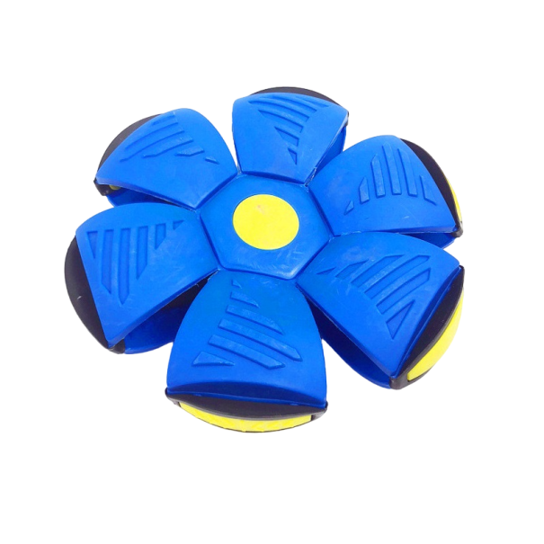 Lietajúci tanier Stláčajúca plastová lopta pre deti Flat ball Magické frisbee na záhradu aj do vody 23 x 15,5 cm modrá