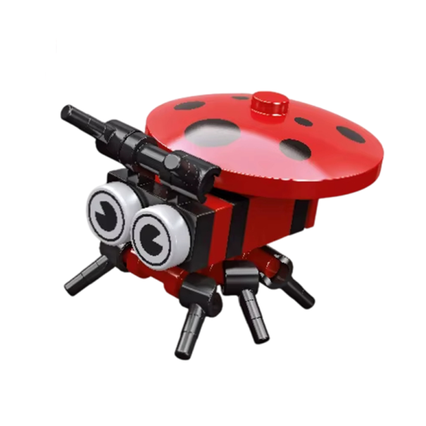 Lieveheersbeestje 4,65 x 3,35 x 3,75 cm Mini 3D bouwset 20 stuks Micro stenen Klein insectenmodel Creatieve blokken voor kinderen Set om te bouwen van mini onderdelen 1