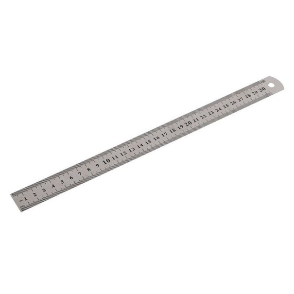 Lige dobbeltsidet lineal 30 cm 1