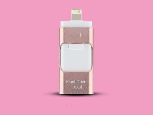 Lightning-USB-muistitikku vaaleanpunainen 128GB