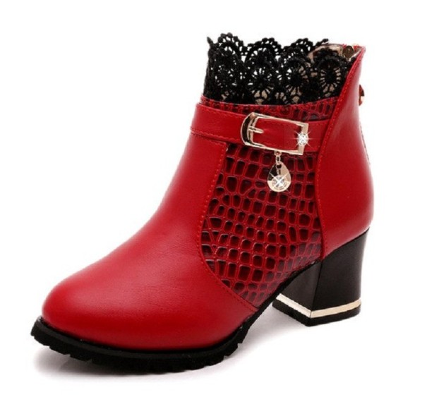 Lilly Damen-Stiefeletten rot 37