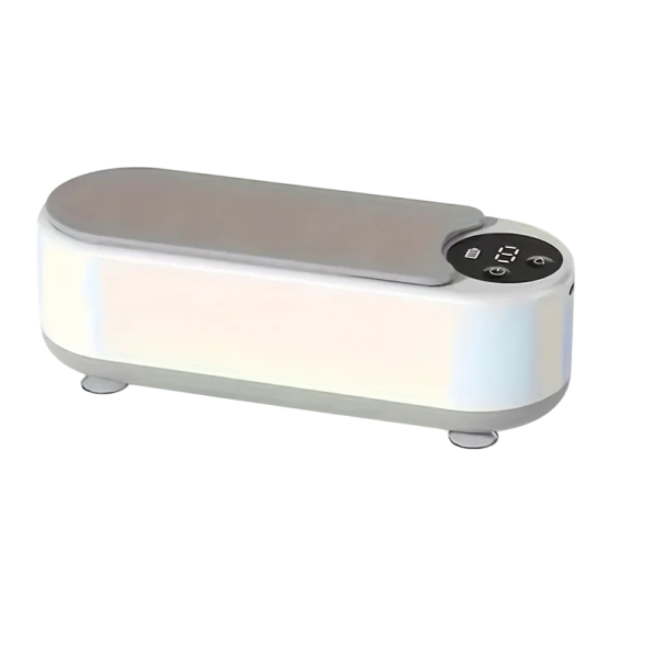 Limpa-jóias e óculos ultrassónico sem fios 360° carregamento USB portátil 1