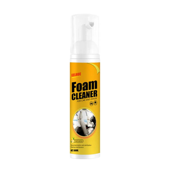Limpiador en espuma multiusos en spray de 100 ml para quitar manchas, limpiador de interiores de coche, asientos, plástico, textiles, salpicadero 1
