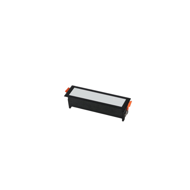 Lineares LED-Deckenlicht 10W neutrales Weiß 4000K Einbauleuchte 152 mm Metalllicht für Flure schwarz