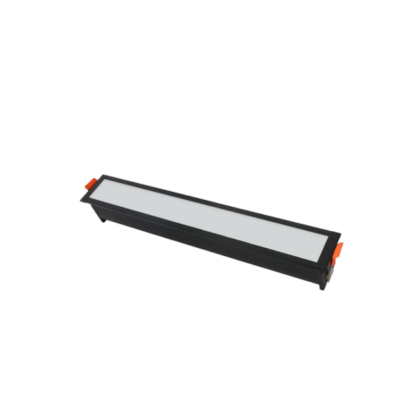 Lineares LED-Deckenlicht 20W warmweiß 3000K Einbauleuchte 285 mm Metalllicht für Flur und Küche schwarz