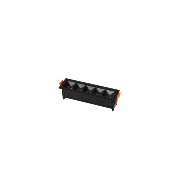 Lineares LED Einbau-Deckenstrahler 10W warmweiß 3000K 151 mm für Flure schwarz