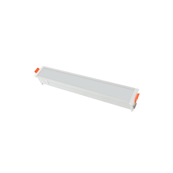 Lineární LED stropní svítidlo 20W teplá bílá 3000K zapuštěné osvětlení 285 mm kovové světlo do chodby a kuchyně bílá