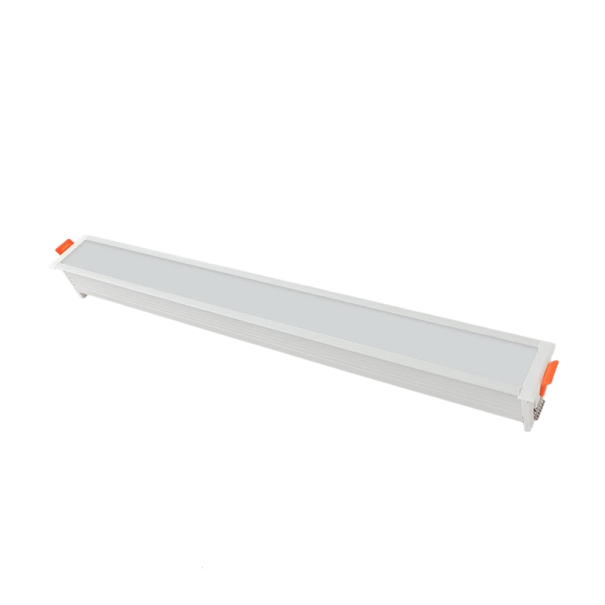 Lineární LED stropní svítidlo 30W teplá bílá 3000K zapuštěné osvětlení 418 mm kovové světlo do chodby a kuchyně bílá