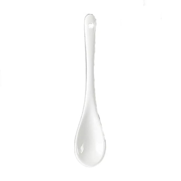 Lingură de ceai din ceramică 13 cm cu mâner lung Mini lingură de amestecat pentru ceai cafea miere condimente Lingură de servire ustensile 1