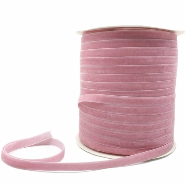 Lint 15 mm 4,6 m fluweel Zacht decoratief lint Luxe decoratief lint voor geschenken Handgemaakt Creatieve creaties Bruiloftsdecoraties Kerstarrangementen roze