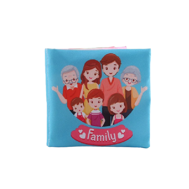 Livro de tecido para praticar inglês família 1