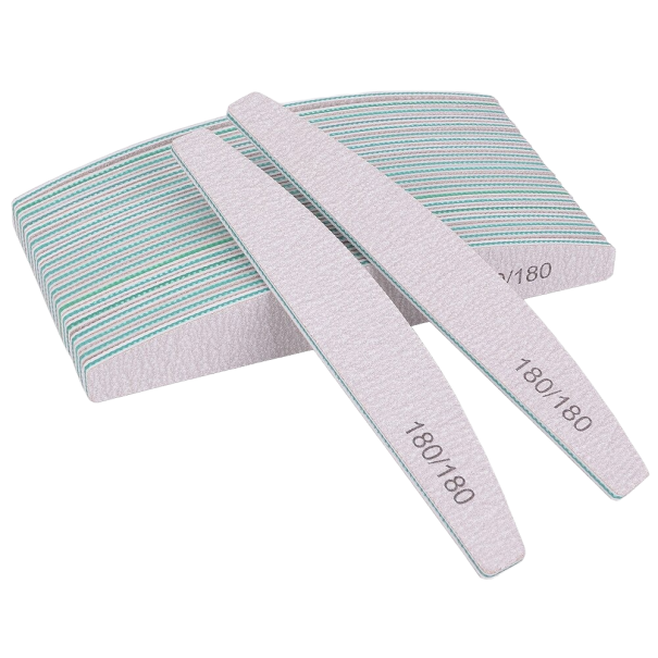 Lixa para unhas 180/180 meia-lua 5 un
