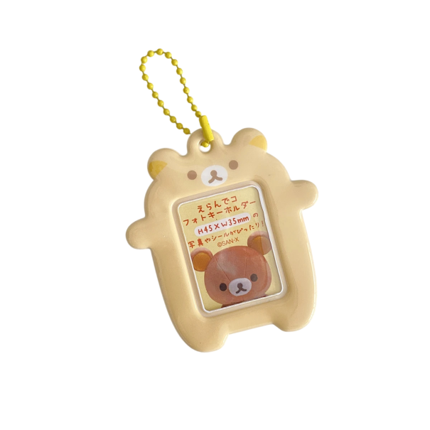 Llavero 7 x 7,5 cm Oso Japonés Llavero de Plástico Lindo Accesorio Kawaii beige