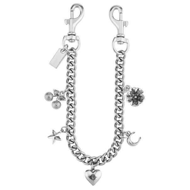 Llavero Aleación de metal Varios pequeños y adorables colgantes Adorno decorativo de metal para llaves, bolso, mochila Regalo estiloso para niños plateado