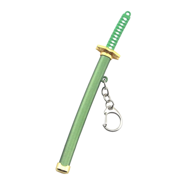 Llavero Katana con estuche Llavero Katana con estuche Colgante espada samurái 15 cm verde