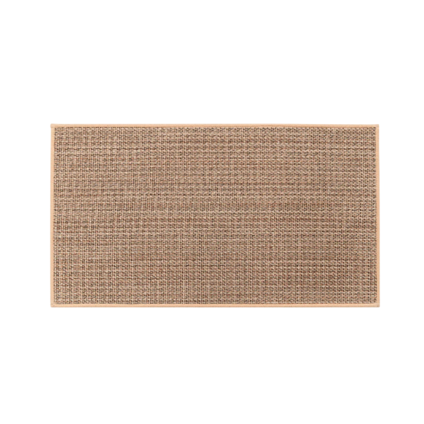 Lněný běhoun do kuchyně s gumovou protiskluzovou podrážkou Rozměr 44 x 120 cm Savý a pratelný povrch Před dřez podél linky i do prádelny béžova