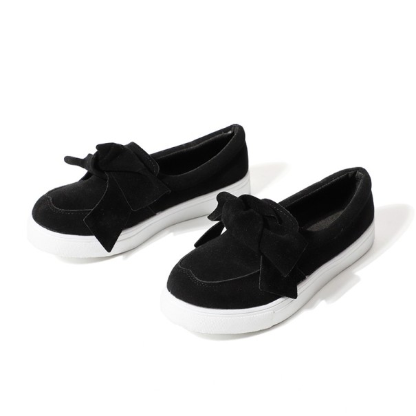 Loafers i mocka för kvinnor med rosett J2403 vit 42