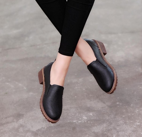 Loafers med klack för damer J1749 svart 38