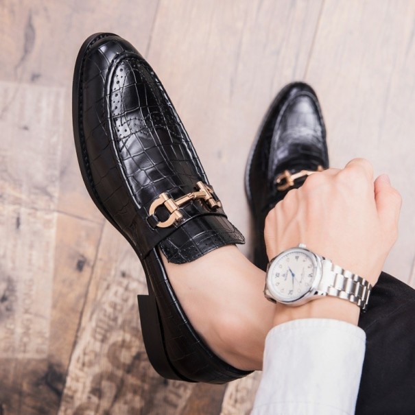 Loafers med klack för män J1488