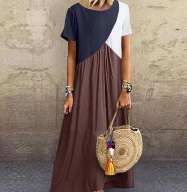 Lockeres langes Kleid braun S