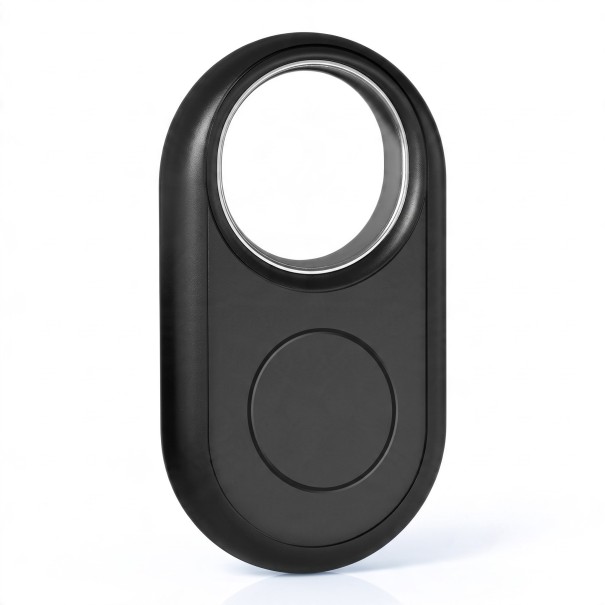 Lokalizator na klucze dla Android 1 sztuka Google Find Hub Smart tag z przyciskiem i metalowym oczkiem Czarny Dla zwierząt, bagażu i portfela 1