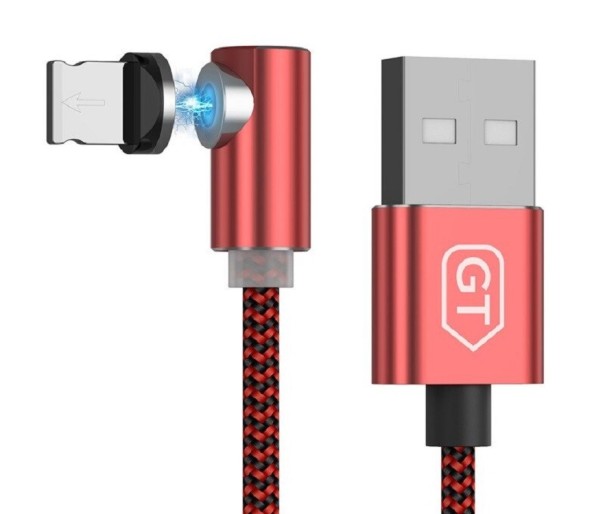 Lomenet magnetisk USB kabel K649 rød 1 m 3