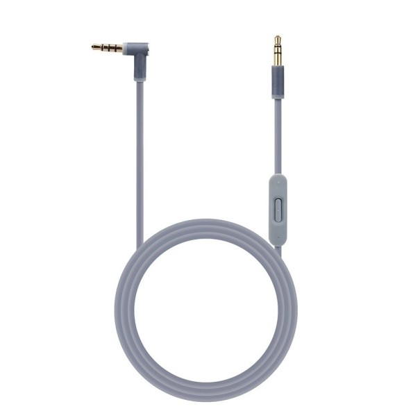 Lomený audio kabel 3.5mm jack M/M šedá