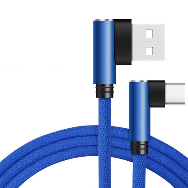 Lomený datový kabel USB-C / USB K525 modrá 2 m