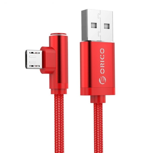 Lomený kabel USB na USB-C / Micro USB / Lightning červená 2