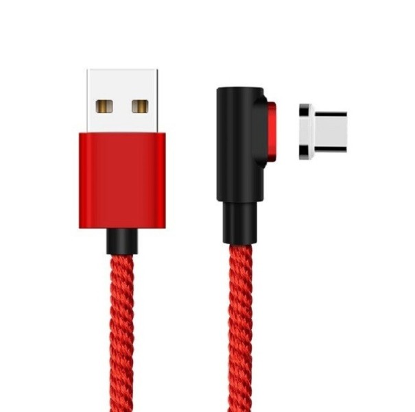 Lomený magnetický USB kabel K580 červená 2 m 2
