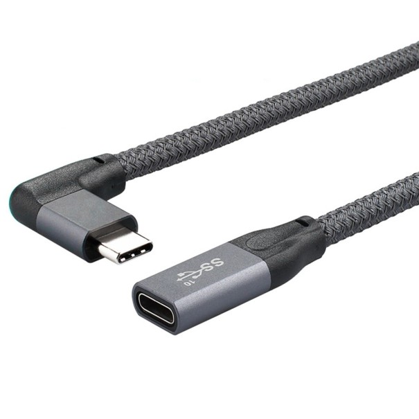 Lomený prodlužovací kabel USB-C M/F 20 cm