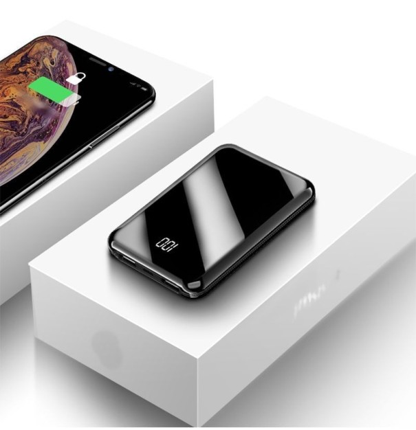 Lomme-powerbank 30000 mAh sort