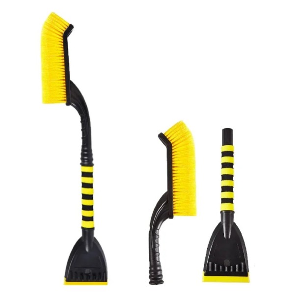 Lopata na śnieg do auta ze skrobaczką kompaktowe wymiary plastikowa składana konstrukcja zimowa wyprawa do auta 1
