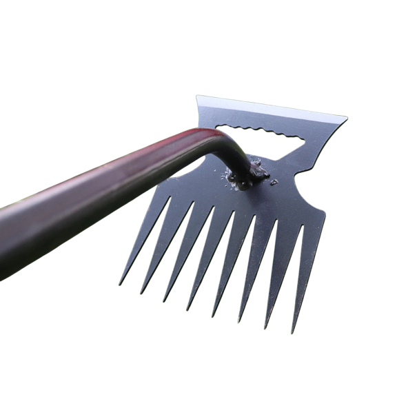 Lopatka na čištění plevele 38 cm 11 zubů nerezová ocel černá oranžová ruční zahradní nástroj pro odstraňování plevele 1