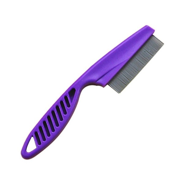 Loppekam 14 cm lilla