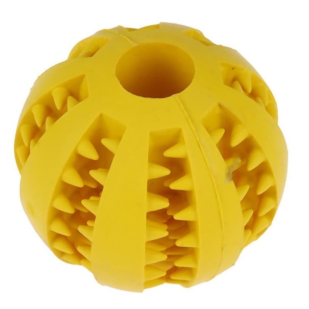 Loptička na maškrty pre psov žltá 5 cm