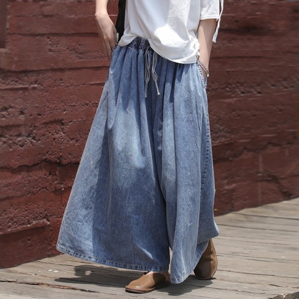 Løse retro jeans til kvinder 1