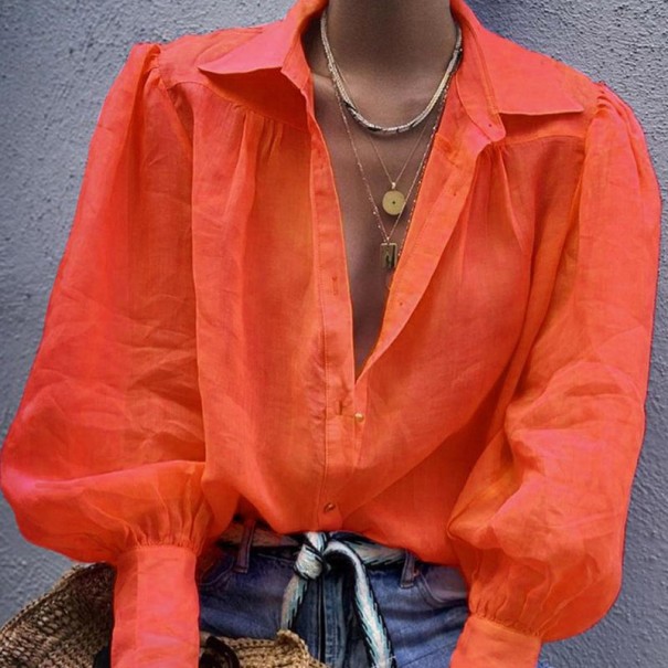 Loses Hemd für Damen A823 orange L
